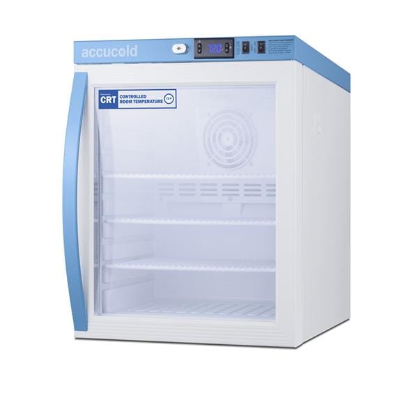 Accucold Controlled Room Temperature Refrigerator 1 Cu Ft Gls Dr 68 to 77F Ea