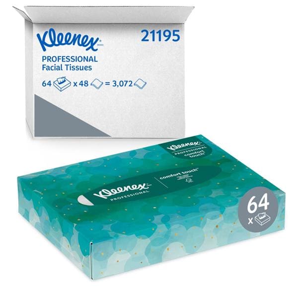 Kleenex Facial Tissue White 2 Ply 48/Bx, 64 BX/CA