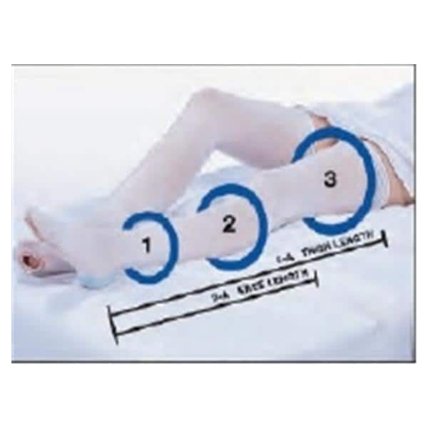 CAP Anti-Embolism Stocking Thigh High Medium/Long Unisex White