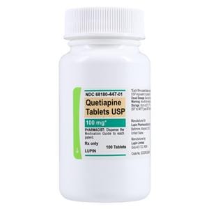 Quetiapine Fumarate Tablets 100mg Bottle 100/Bt