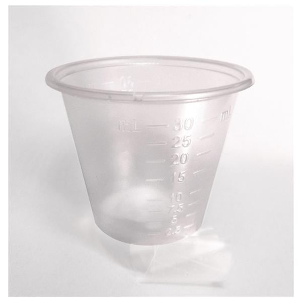 Medicine Graduated Cup Plastic Clear 1 oz / 30 cc Disposable 5000/Ca