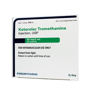 Ketorolac Injection 30mg/mL SDV 2mL 25/Package