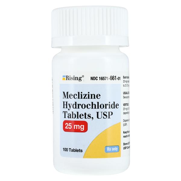 Meclizine HCl Tablets 25mg Bottle 100/Bottle Each