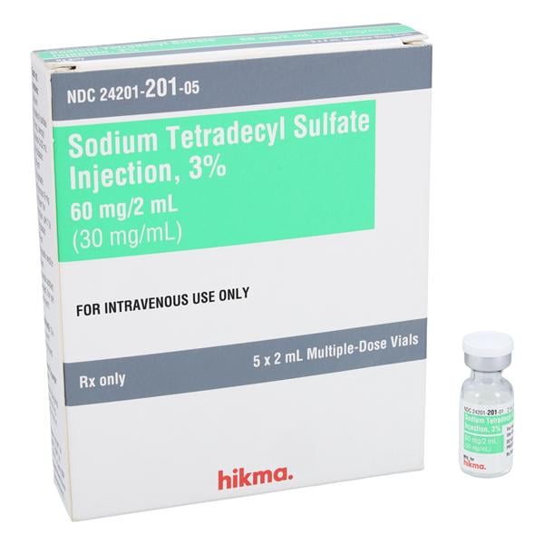 Sodium Tetradecyl Sulfate Injection 30mg/mL MDV 2mL 5/Bx