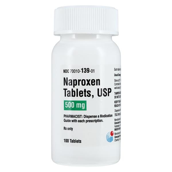 Naproxen Tablets 500mg Bottle 100/Bottle Each