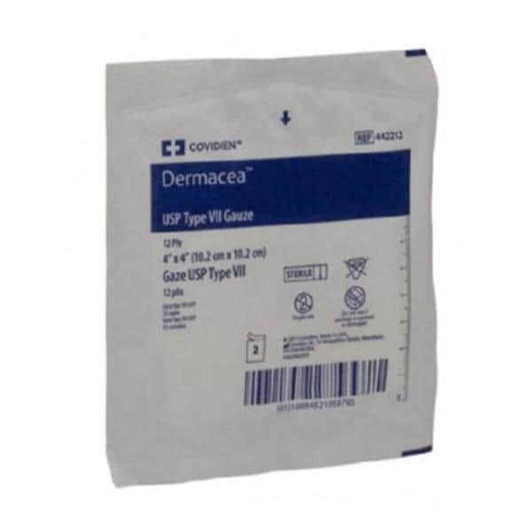 Dermacea Woven Cotton USP Type VII Gauze Sponge 4x4" 12 Ply Sterile Square LF, 24 PK/CA