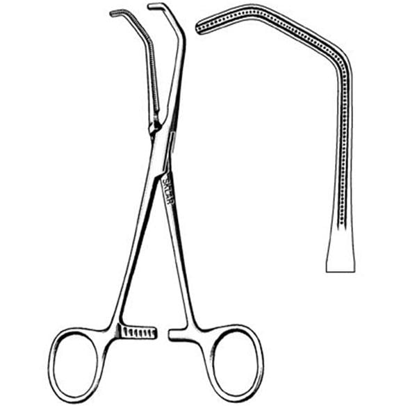 DeBakey-Beck Hemostatic Forceps Double Angled 6-1/2" Blunt Non-Sterile Ea