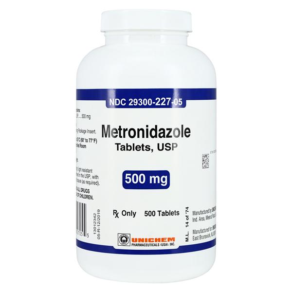 Metronidazole Tablets 500mg Bottle 500/Bottle Each