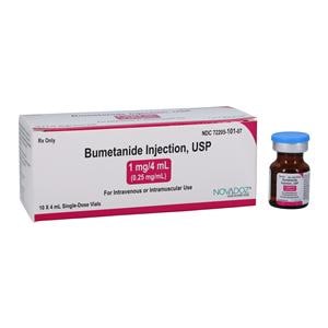 Bumetanide Injection 0.25mg/mL SDV 4mL 10/Bx