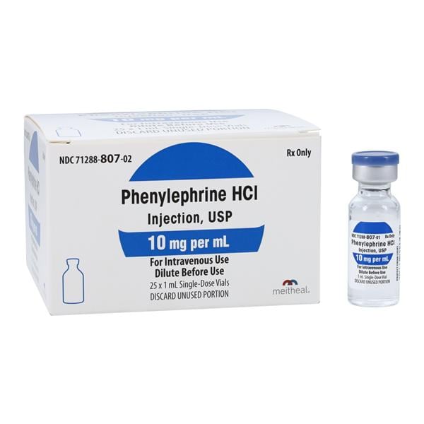 Phenylephrine HCl Injection 10mg/mL SDV 1mL 25/Bx