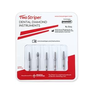 Two Striper Pro Pack Diamond Bur Friction Grip 5/Pk