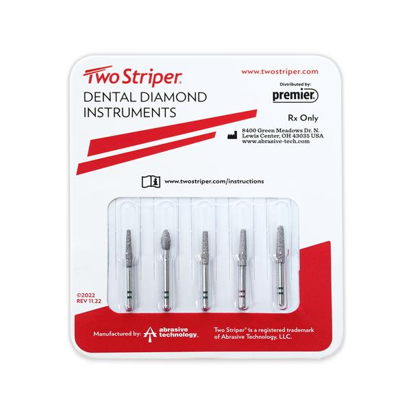 Two Striper Pro Pack Diamond Bur Friction Grip 5/Pk