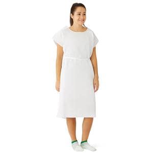 Patient Gown 30x42 Wht Large / Regular Tissue / Poly / Tissue Disposable 50/Ca