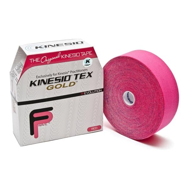 Kinesio Tex Gold FP Kinesiology Tape Cotton 2"x34yd Red Non-Sterile 1RL/BX