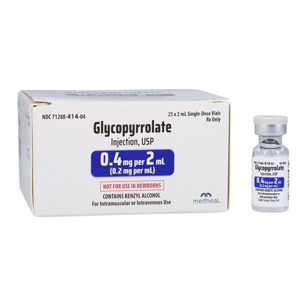 Glycopyrrolate Injection 0.2mg/mL SDV 2mL 25/Bx