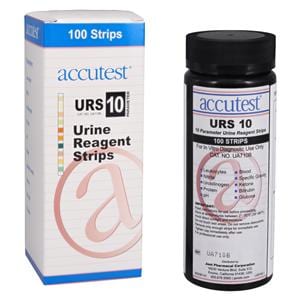 Accutest 10UA Urinalysis Test Strips 100/Bt