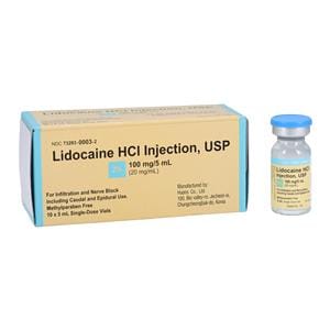 Lidocaine HCl Injection 2% Preservative Free SDV 5mL 10/Bx