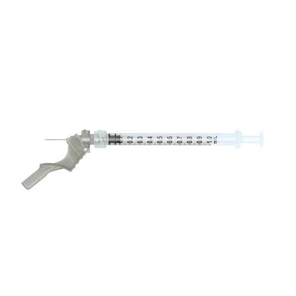 Hypodermic Syringe/Needle Combo 27gx1/2" 1cc Safety Device Low Dead Space 100/Bx, 12 BX/CA