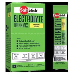 SaltStick Electrolyte Drink Mix Lemon-Lime Carton 12/Ct