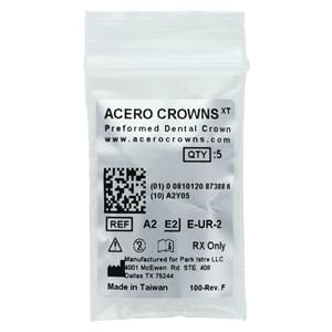 ACERO Stainless Steel Crowns 2 2nd Primary Upper Right Molar 5/Pk 5/Pk