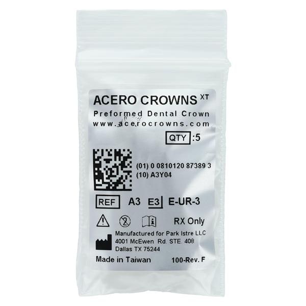 ACERO Stainless Steel Crowns 3 5/Pk 5/Pk