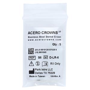 ACERO Stainless Steel Crowns 6 1st Primary Lower Right Molar 5/Pk 5/Pk