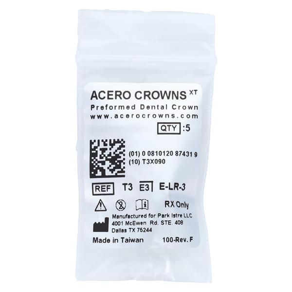 ACERO Stainless Steel Crowns 3 2nd Primary Lower Right Molar 5/Pk 5/Pk