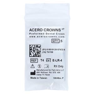 ACERO Stainless Steel Crowns 4 2nd Primary Lower Right Molar 5/Pk 5/Pk