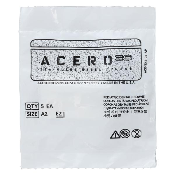 ACERO Stainless Steel Crowns 6 1st Primary Upper Right Molar 5/Pk 5/Pk