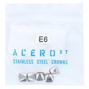 ACERO Stainless Steel Crowns 6 Primary Upper Right Central 5/Pk 5/Pk