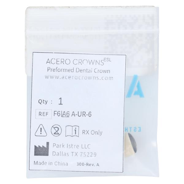 ACERO Stainless Steel Crowns Size 6 Primary Upper Left Central 1/Bag Ea