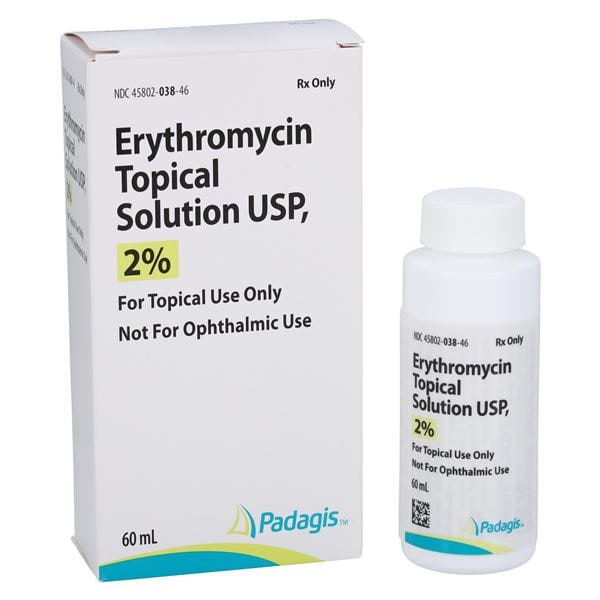 Erythromycin Topical Solution 2% Bottle 60mL Each