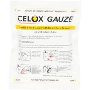 Celox Hemostatic Gauze Dressing 3"x5'