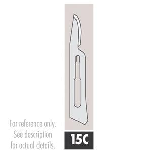 Ace Stainless Steel Sterile Surgical Blade #15C Disposable 100/Bx