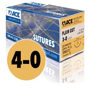 Suture 4-0 18" Plain Gut DS-18 12/Bx