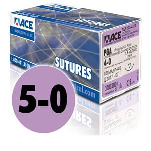 Suture 5-0 18" PGA Braided DSM-13 Violet 12/Bx