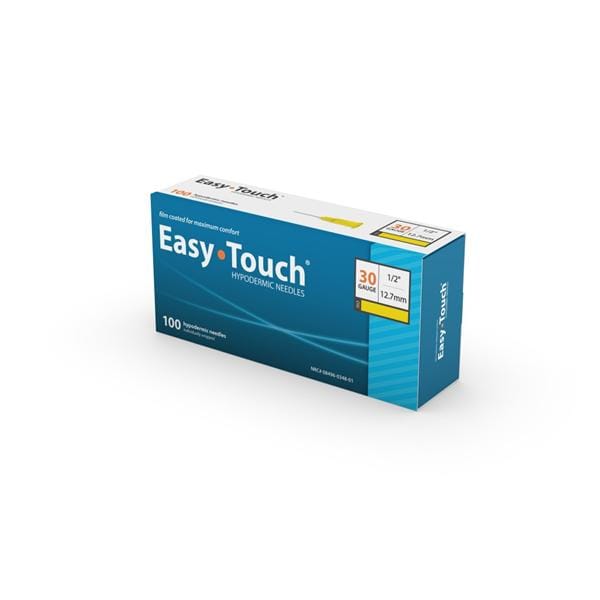 EasyTouch Hypodermic Needle 30gx0.5" Blue Non-Safety 100/Bx