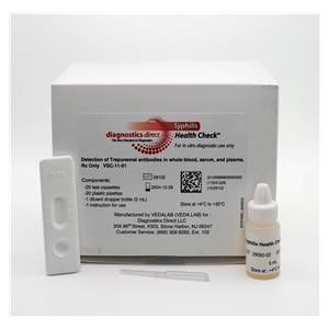 Diagnostics Direct Syphilis Test Kit CLIA Waived 20/Ca