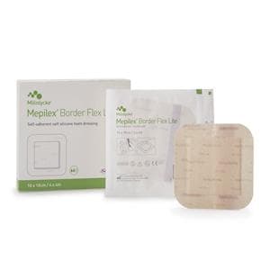 Mepilex Border Flex Lite Foam Wound Dressing 4x4" Square Tan, 10 BX/CA