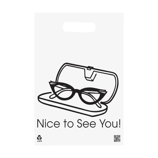 Eye Care Supply Bag Nice To See You Clear Plastic Disposable 8x12" 100/Pk