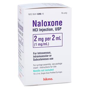 Naloxone HCl Injection 1mg/mL Prefilled Syringe 2mL 10/Pk