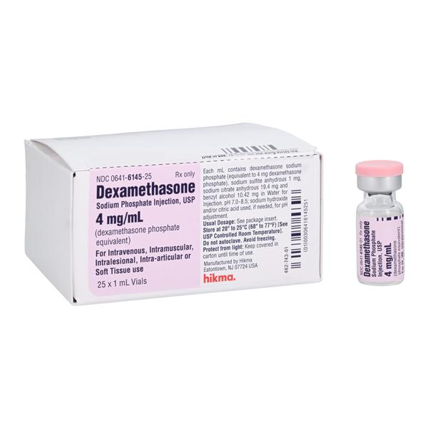 Dexamethasone Sodium Phosphate Injection 4mg/mL SDV 1mL 25/Package