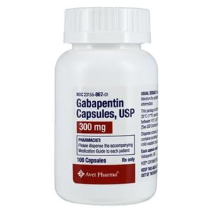 Gabapentin Capsules 300mg Bottle 100/Bottle Each