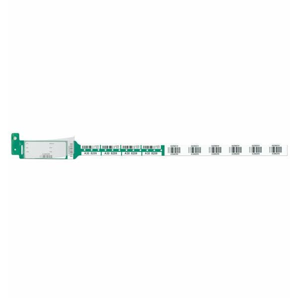 Securline Blood Wristband Poly Green Adult 150/Bx