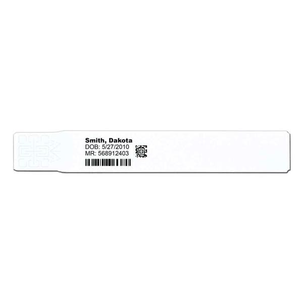 ScanBand DR Thermal Wristband Synthetic White Pediatric 1800/Bx