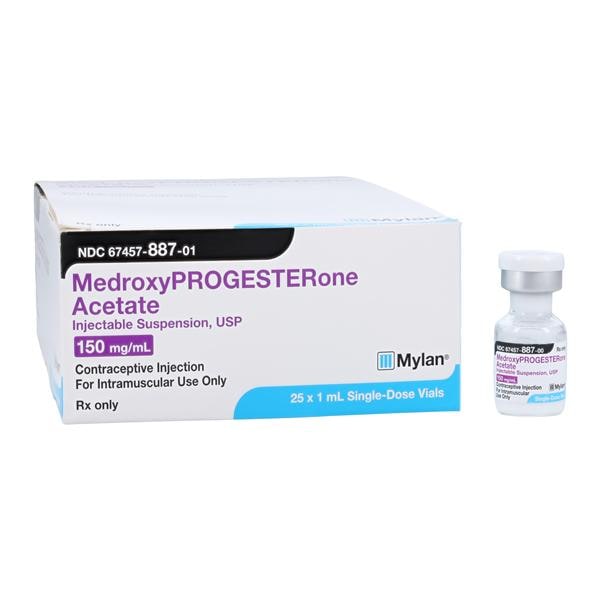 Medroxyprogesterone Acetate Injection 150mg/mL SDV 1mL 25/Pk