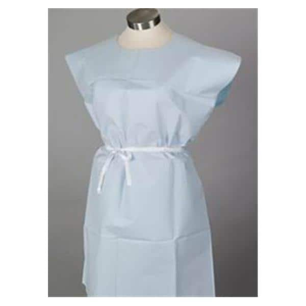 Encore Patient Gown 30x42 Blu Medium Tissue / Poly / Tissue Disposable 50/Ca