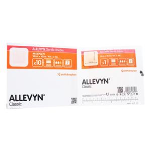 Allevyn Foam Gentle Border Dressing 4x4" Triple Layer Square Absorbent, 10 BX/CA