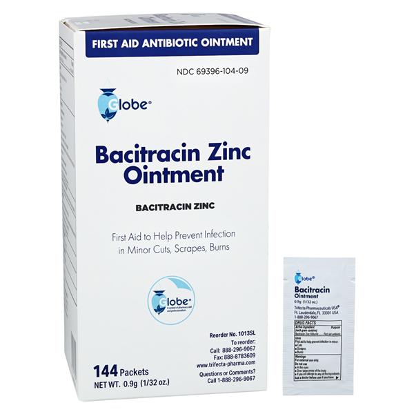 Bacitracin Zinc Ointment 500u/gm Foil Pack 144/Pk