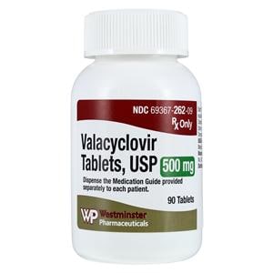 Valacyclovir HCl Tablets 500mg Bottle 90/Bt